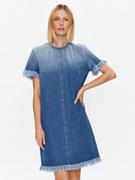 Sukienki - Fabiana Filippi Sukienka jeansowa ABD273B572 Niebieski Regular Fit - miniaturka - grafika 1