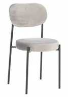Krzesła - Szare Minimalistyczne Krzesło Tapicerowane L8-D34 - miniaturka - grafika 1