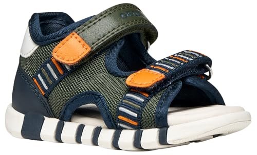 Geox Baby Boy B IUPIDOO sandały chłopięce, DK zielone/pomarańczowe, 18 EU