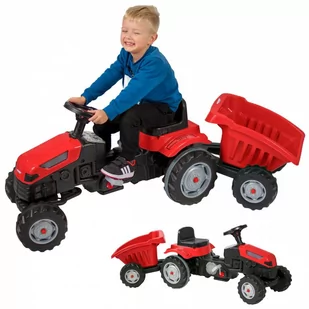 WOOPIE Traktor na Pedały Farmer GoTrac MAXI z Przyczepą Ciche Koła - Jeździki dla dzieci - miniaturka - grafika 1