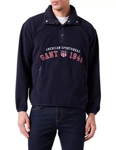 GANT Sweter męski, niebieski (Evening Blue), L - Swetry męskie - miniaturka - grafika 1