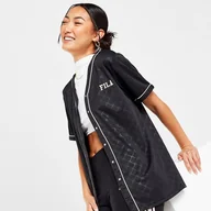 Koszulki i topy damskie - FILA T-SHIRT AOP BSEBLL T BLK/WHT - Fila - miniaturka - grafika 1