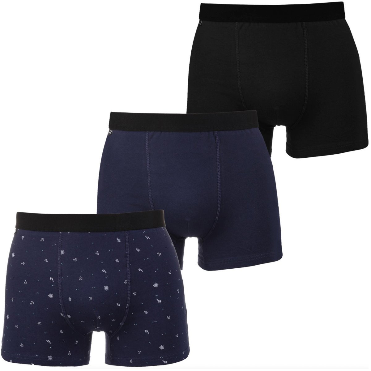 Bokserki męskie majtki bawełniane marynarski wzór 3-pak XXL