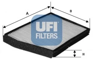 Filtr, wentylacja przestrzeni pasażerskiej UFI Filtry 53.099.00 - Filtry kabinowe - miniaturka - grafika 1