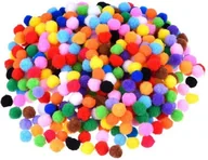 Prace ręczne dla dzieci - [59430] Pompony poliestrowe 1cm 120 sztuk mix kolorów - miniaturka - grafika 1