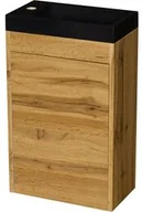 Szafki łazienkowe - Szafka łazienkowa dąb naturalny 40cm CLER LOFT z umywalką - miniaturka - grafika 1
