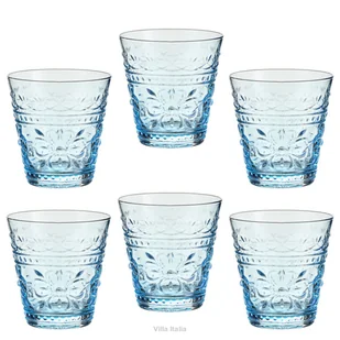 Komplet szklanek niebieskich 250 ml FOLLY 6 sztuk - Szklanki - miniaturka - grafika 1