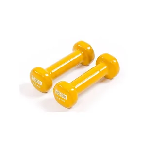 HANTLE WINYLOWE PROFIT żółte 2x0,5kg / 28509 - Hantle i ciężarki - miniaturka - grafika 1