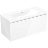 Szafki łazienkowe - Mexen Orio szafka łazienkowa 100 cm z umywalką Vela, 1 szuflada, biała połysk - 91A10-10047-1-BF00-W23M00 - miniaturka - grafika 1