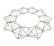 Ozdoby bożonarodzeniowe - Wianek dekoracyjny złoty brokatowy 40 cm - miniaturka - grafika 1