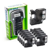 Drukarki kart i etykiet - Drukarka etykiet DYMO LabelManager 160 180dpi / do 12mm / z 10 szt. taśm D1-40913 w zestawie - miniaturka - grafika 1