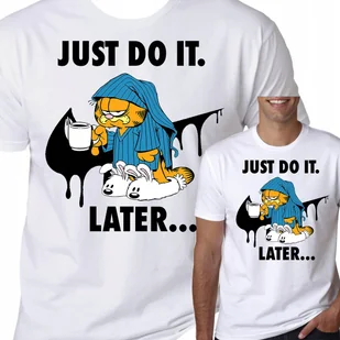T-Shirt KOSZULKA GARFIELD JUST DO IT XXL 0770 - Koszulki męskie - miniaturka - grafika 1