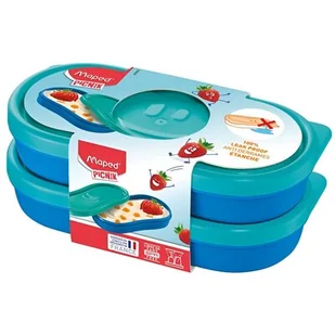 MAPED PICNIK Akcesoria MAPED PICNIK PUDEŁKO LUNCHOWE SNACK NIEBIESKIE 2 SZT 870903 - Lunch boxy - miniaturka - grafika 1