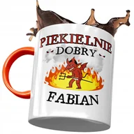 Kubki - Kubek Pomarańczowy Dla Fabiana Kolegi Męża Prezent z Nadrukiem ze Zdjęciem + Opakowanie na prezent (wzór 04) - miniaturka - grafika 1
