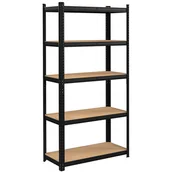 Taborety i hokery - Czarny metalowy regał do piwnicy P4-K30 - miniaturka - grafika 1