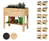 Pozostałe akcesoria do uprawy roślin - Ziołownik z półką dolną i domkiem dla owadów OBL - Naturalny / Wamar-Sosenka - miniaturka - grafika 1