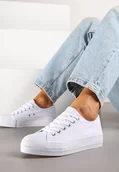 Trampki damskie - Białe Trampki Vices na Platformie z Niską Cholewką Tiloria - Renee - miniaturka - grafika 1