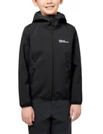 Kurtki i płaszcze dla chłopców - Jack Wolfskin - FOURWINDS JACKET KIDS, dziecięca kurtka softshell unisex, czarny granit, - miniaturka - grafika 1