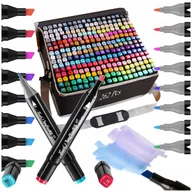 Przybory szkolne - MARKERY ALKOHOLOWE ZESTAW 262 SZTUK FLAMASTRY PRO + ETUI ART PISAKI MAZAKI - miniaturka - grafika 1