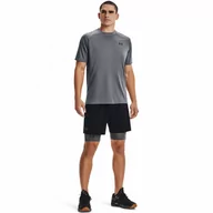 Spodnie sportowe męskie - Męskie spodenki treningowe Under Armour HeatGear Pocket Long Shorts - szare - UNDER ARMOUR - miniaturka - grafika 1