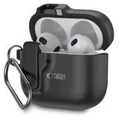 Akcesoria do słuchawek - Etui na słuchawki TECH-PROTECT Slim Hook do Apple Airpods 4 Czarny - miniaturka - grafika 1