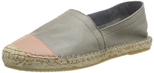 PIECES Damskie damskie espadryle skórzane, szary - Szara Lunar Rock - 39 eu