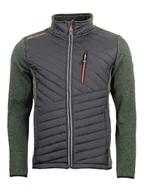 Odzież trekkingowa męska - Peak Mountain Kurtka polarowa "Chacha" w kolorze zielono-szarym - miniaturka - grafika 1