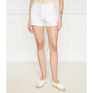 GUESS Lniane szorty | Regular Fit - Spodenki damskie - miniaturka - grafika 1