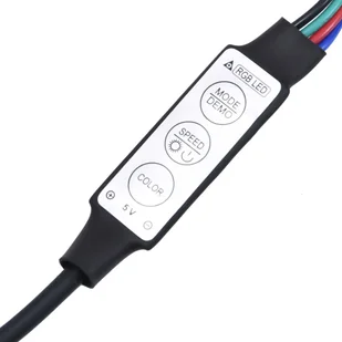 Lumarko Szafka pod TV z oświetleniem LED, przydymiony dąb, 120x35x40 cm - Szafki RTV - miniaturka - grafika 9