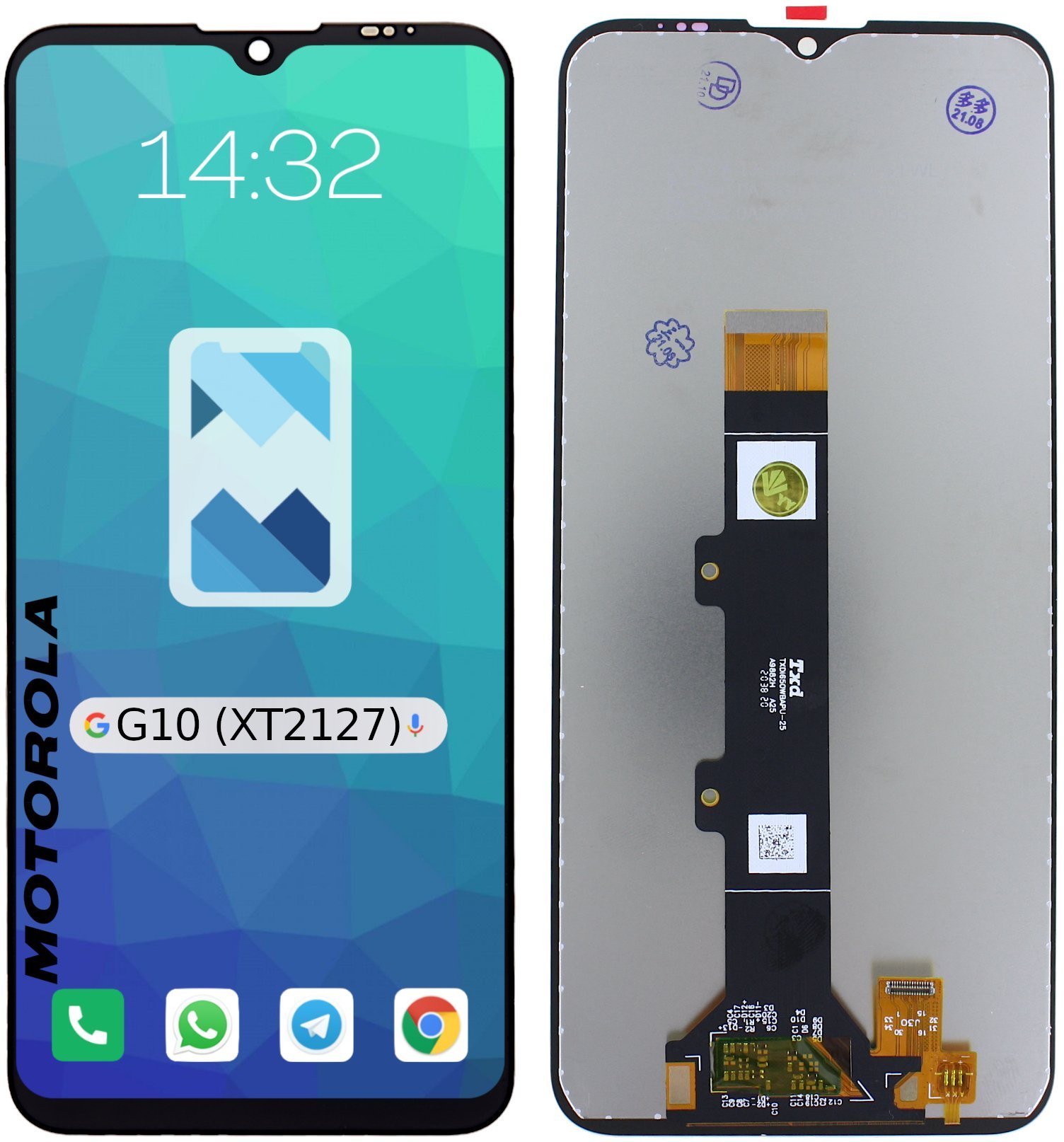 Wyświetlacz LCD Ekran Szybka Dotyk do Motorola Moto G10 XT2127 Czarny