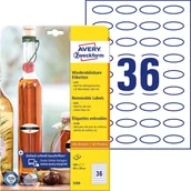 Etykiety do drukarek - Avery Etykiety papierowe owalne 40x20 ZWECKFORM usuwalne białe 10ark 360 etykiet /5086/ ZW685 - miniaturka - grafika 1
