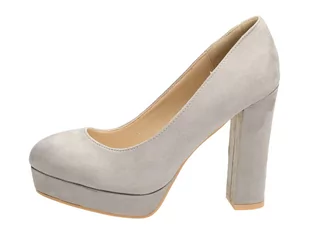 Szare czółenka damskie Vices 6086-5 Słupek - Czółenka - miniaturka - grafika 1