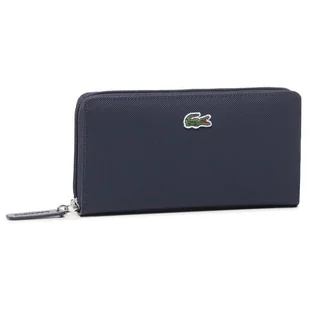 Duży Portfel Damski Lacoste L Zip Wallet NF2900PO Granatowy - Portfele - miniaturka - grafika 1