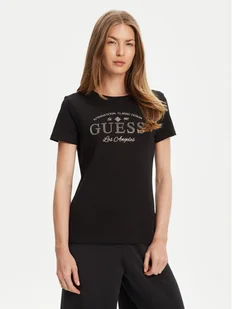 Guess T-Shirt V5YI13 J1314 Czarny Regular Fit - Koszulki i topy damskie - miniaturka - grafika 1