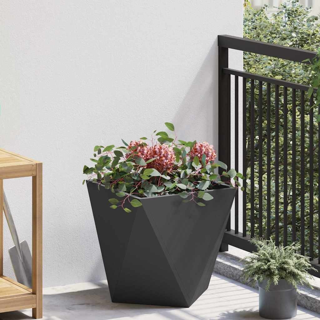 vidaXL Donica Czarny 40 x 40 x 40 cm Stal