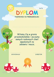 DYPLOM Pasowania na przedszkolaka PNP_1 - Dyplomy i okładki - miniaturka - grafika 1