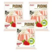 Budyń - Amylon Budyń truskawkowy bezglutenowy Zestaw 3 x 40 g Bio - miniaturka - grafika 1
