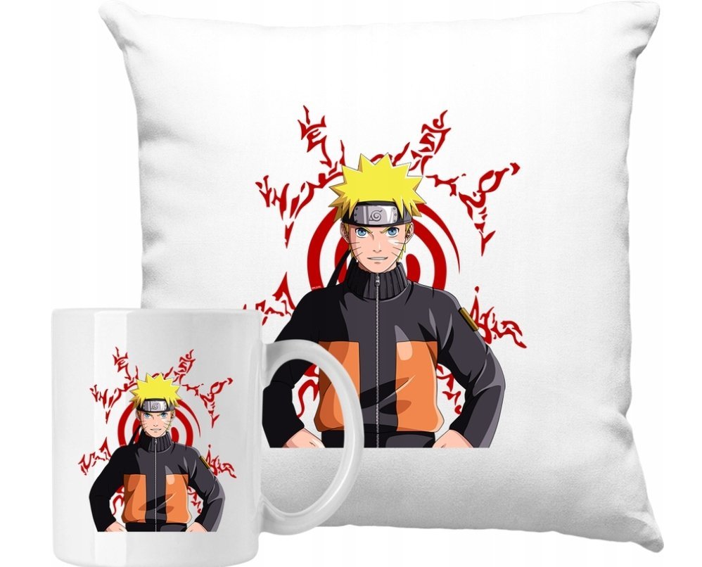 ZESTAW PODUSZKA + KUBEK Naruto Anime Pomysł na Prezent +IMIĘ #13