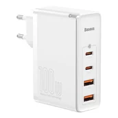 Ładowarki do telefonów - Baseus GaN2 Pro szybka ładowarka sieciowa 100W USB / USB Typ C Quick Charge 4+ Power Delivery biały (CCGAN2P-L02) - miniaturka - grafika 1