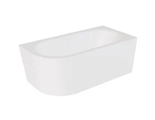Wanna narożna prawa Besco Avita A-line 170x75 asymetryczna biały połysk z przelewem slim biały WAA-170APBS - Wanny - miniaturka - grafika 1