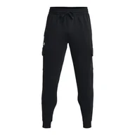 Spodnie męskie - Męskie Spodnie UNDER ARMOUR UA RIVAL FLEECE CARGO JOGGER 1382134-001 – Czarny - miniaturka - grafika 1