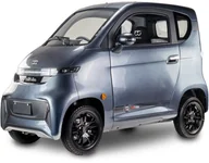 Samochody i pojazdy dla dzieci - Czterokołowiec lekki, skuter elektryczny zabudowany z dachem MICRO CAR BILI BIKE SIGMA 4 LIT LiFePO4 szary ciemne wnętrze - miniaturka - grafika 1