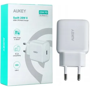 Aukey Swift 20W biały PA-R1-W - Ładowarki do telefonów - miniaturka - grafika 1