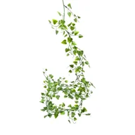 Sztuczne kwiaty - Girlanda ozdobna z liści 150 x 9 cm zielona - miniaturka - grafika 1