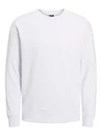 Bluzy męskie - JACK & JONES Męska bluza Jcoedition Sweat Crew Neck, biały, XXL - miniaturka - grafika 1