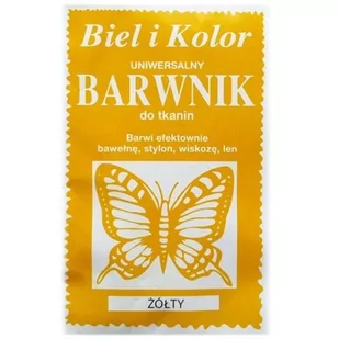 czakos Barwnik do tkanin "Motyl", żółty, Biel i Kolor, 10 g CZ-BT-084 - Farby i media malarskie - miniaturka - grafika 1