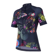 Koszulki sportowe damskie - Koszulka rowerowa damska madani Flowers - miniaturka - grafika 1