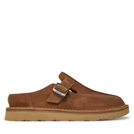 Klapki i japonki męskie - Klapki Clarks Solsbury 26180881 Brązowy - miniaturka - grafika 1