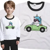 Piżamy dla dziewczynek - Piżama dziecięca Jednorożec Unicorn W Aucie 98/104 - VoloDonum - miniaturka - grafika 1