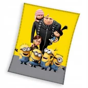 Koce i narzuty dla dzieci - Koc pluszowy Minionki 4 "Gru i Minionki: pod przykrywką" (045287) 130 x 160 - miniaturka - grafika 1